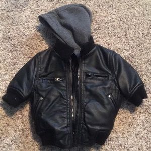 Baby boys leather jacket